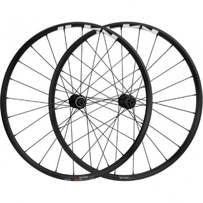 Комплект колес SHIMANO MT-500, переднее и заднее, F:15/R12 мм E-THRU, 27,5", для 11 скоростей, C.LOCK, OLD 100/142 EWHMT500FERED7