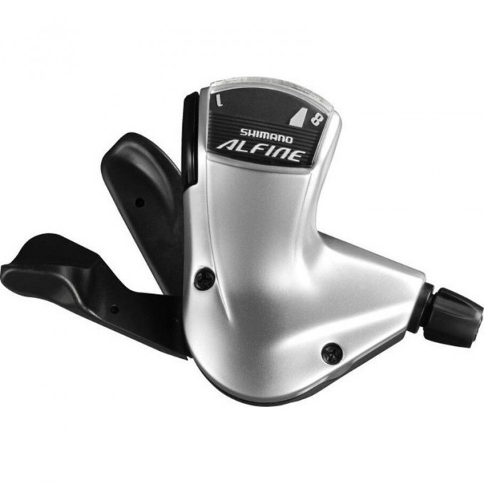 Шифтер SHIMANO ALFINE, S7008, серебристый, 8 скоростей, трос+оплетка, для СJ-S7000-8 ESLS70082100LS3