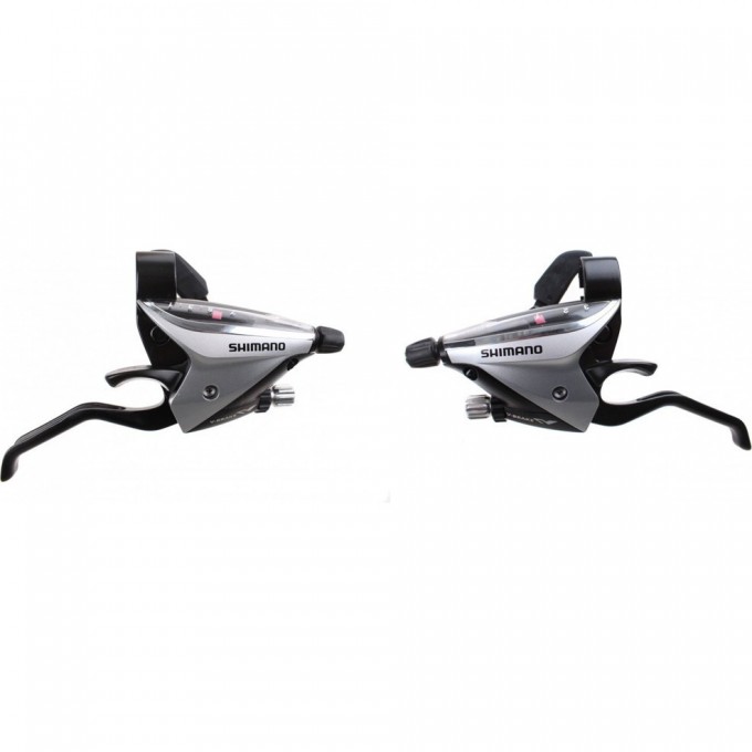 Шифтер/Тормозная ручка SHIMANO ACERA, EF65, левый/правый, 3X7 скоростей, трос+оплетка, серебристый ESTEF65P7A3S
