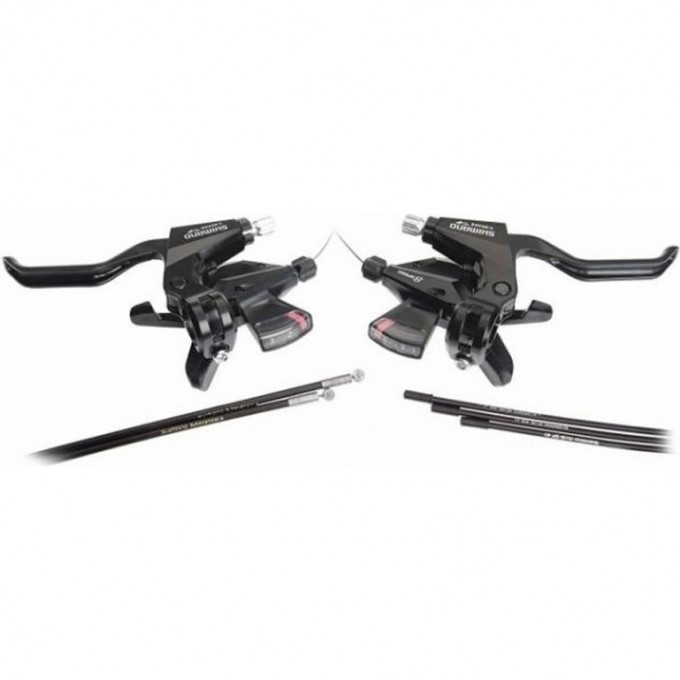 Шифтер/Тормозная ручка SHIMANO ALTUS, M310, ЛЕВ/ПР, 3X8СК, ТРОС+ОПЛЕТКА ESTM3102PTA3S