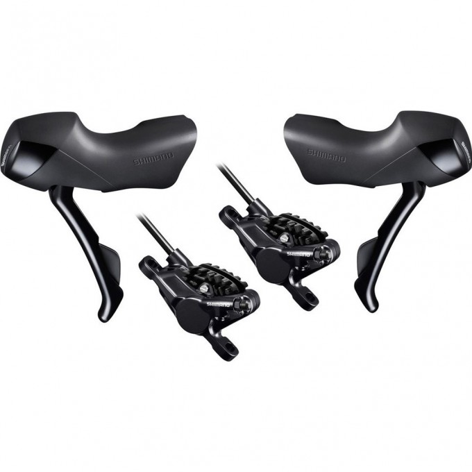 Шифтер/Тормозная ручка SHIMANO NON-SERIES ST-RS505, правый/левый, 2X11 скоростей, тросы, оплетка, SM-BH90, масло, калиперы BR-RS505 ISTRS505PA4