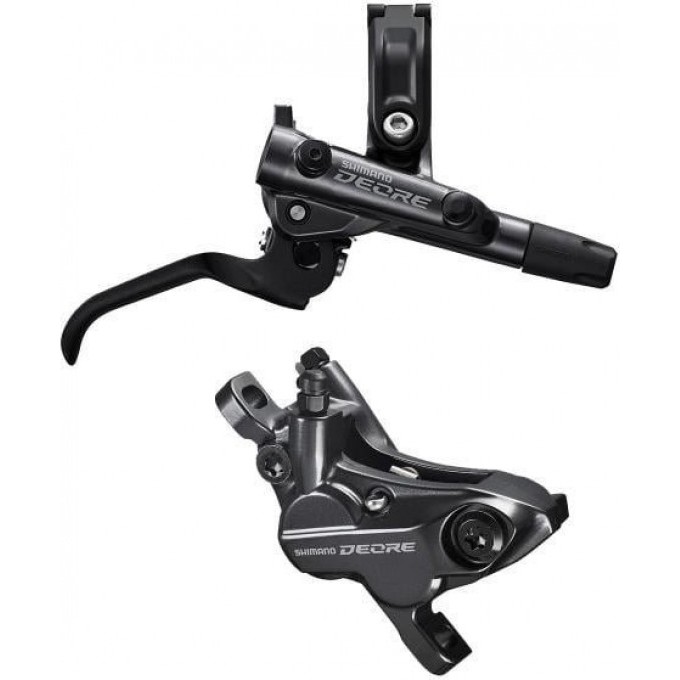 Тормоз дисковый SHIMANO DEORE, j-kit, BL(правый M6100)/BR(задний M6120, 4 поршни), полимерные колодки, 1700мм EM61201JRRXRA170
