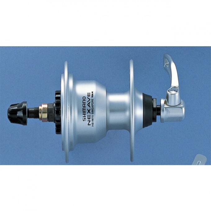 Втулка передняя SHIMANO IM70, 36 отверстий, под гайки, под роллер, OLD:100мм, (с гайками M9), серебристый AHBIM70DAC