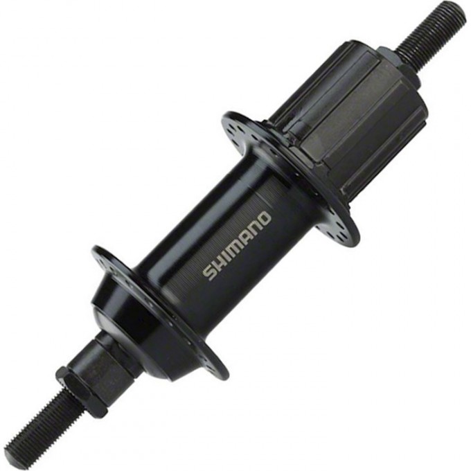 Втулка задняя SHIMANO TX500, V-BR, 36 отверстий, 8/9 скоростей, под гайку, OLD:135мм, ось 185мм, черный EFHTX5008DL