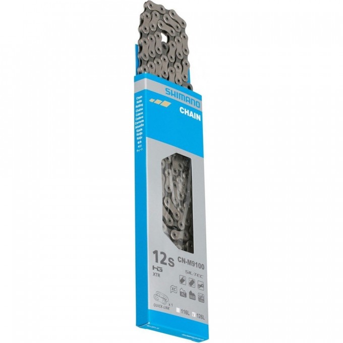 Цепь SHIMANO XTR, M9100, 11/12 скоростей, 138 звеньев, с замком ICNM9100138Q