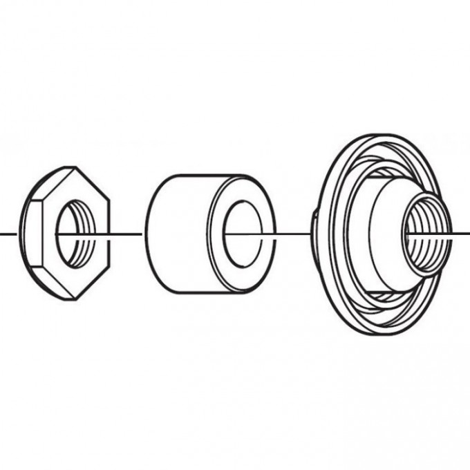 Конус велосипедный SHIMANO к FH-M590, левый, с гайкой и шайбой Y3SV98020