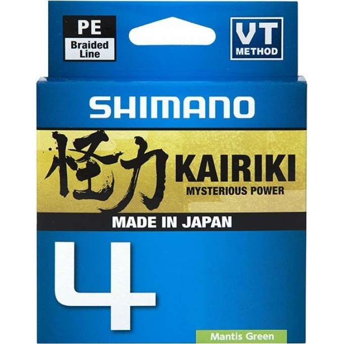 Леска плетёная SHIMANO KAIRIKI 4 PE 150 м зеленая 0.06 мм 4.4 кг LDM54TE0606015G