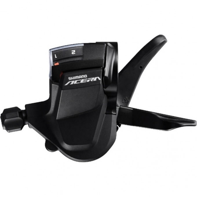 Шифтер SHIMANO ACERA, M3010, левый, 2 скорости, трос 1800 мм ESLM3010LB