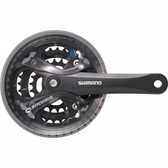 Система SHIMANO ACERA, M361, 170 мм, квадрат, 48/38/28T, защита, черный