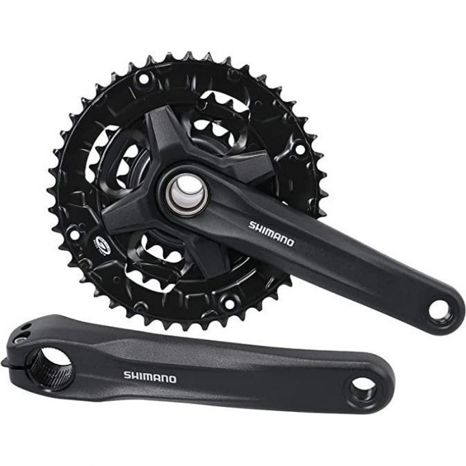 Система SHIMANO ALTUS, MT200-3, 175мм, 40/30/22T, интегрированый вал, без защиты, черный для 9 скоростей EFCMT2103EX002XL