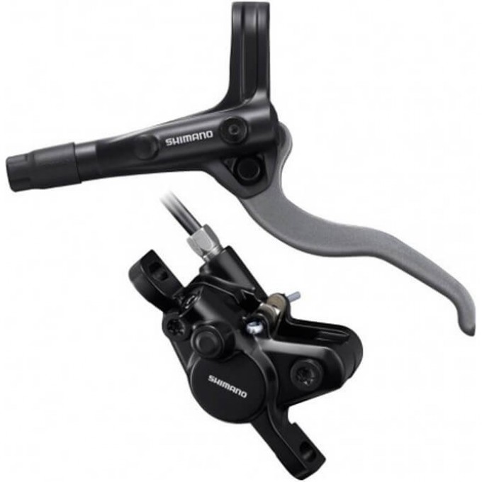 Тормоз дисковый SHIMANO MT400, BL(левый)/BR(передний), полимерные колодки, 1000мм, серебристый EMT400KLFPRA100