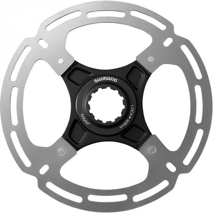 Тормозной диск SHIMANO RT500, 140мм, C.LOCK, внутренние шлицы, стопорные кольца ISMRT500SS