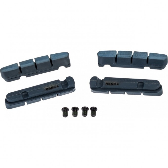 Вкладыш тормозной колодки, шоссейный, SHIMANO R55C4, 2 пары, для карбонового обода, Y8L298072