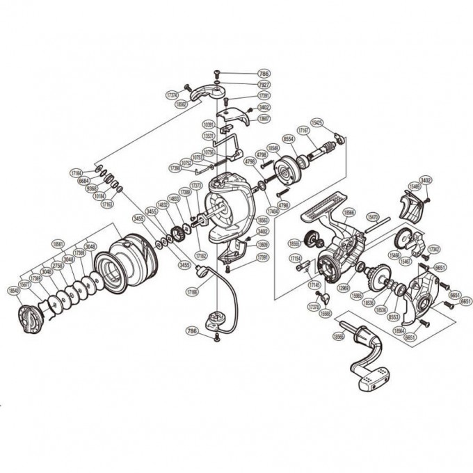 Запчасть для катушки SHIMANO BODY ASSEMBLY корпус RD18566