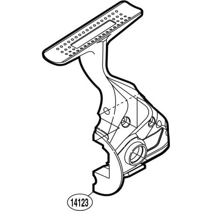 Запчасть для катушки SHIMANO КРЫШКА КОРПУСА С ЛАПКОЙ RD14123